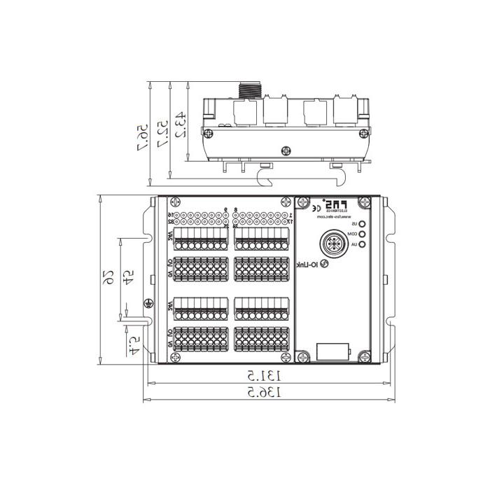 IP20, IO-Link Hub, PNP, 32DI/DO adaptive, Class B, Terminal module, 009C53